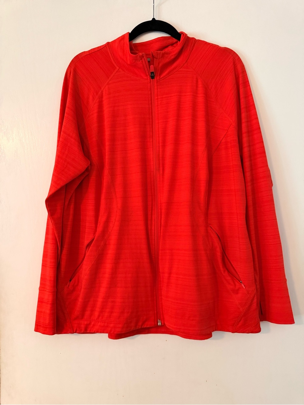 Athleta Bright Red Full-Zip Lightweight Jacket